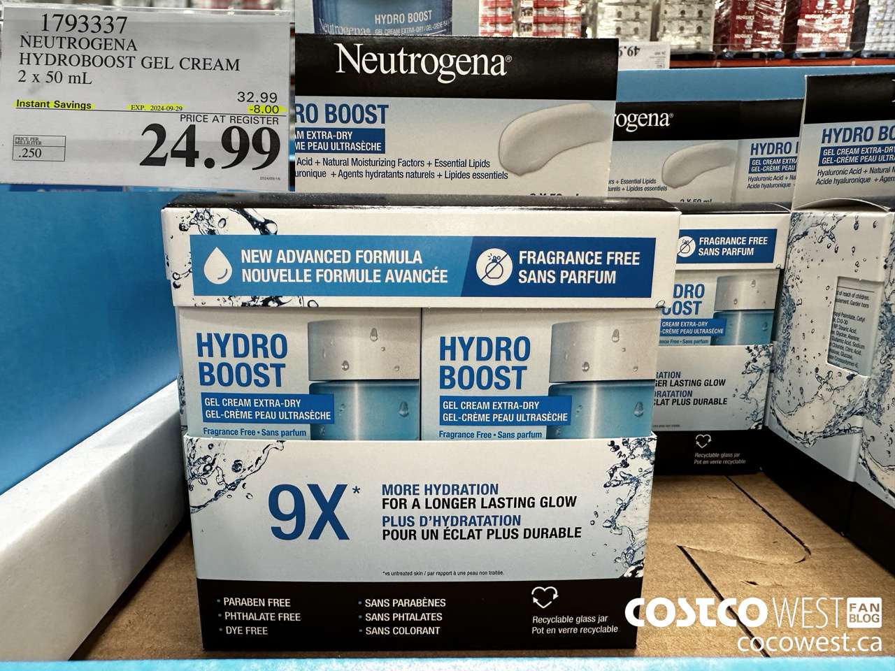 1793337 NEUTROGENA HYDROBOOST GEL CREAM 2 X 50 ML ($8.00 INSTANT SAVINGS EXPIRES ON 2024-09-29) $24.99