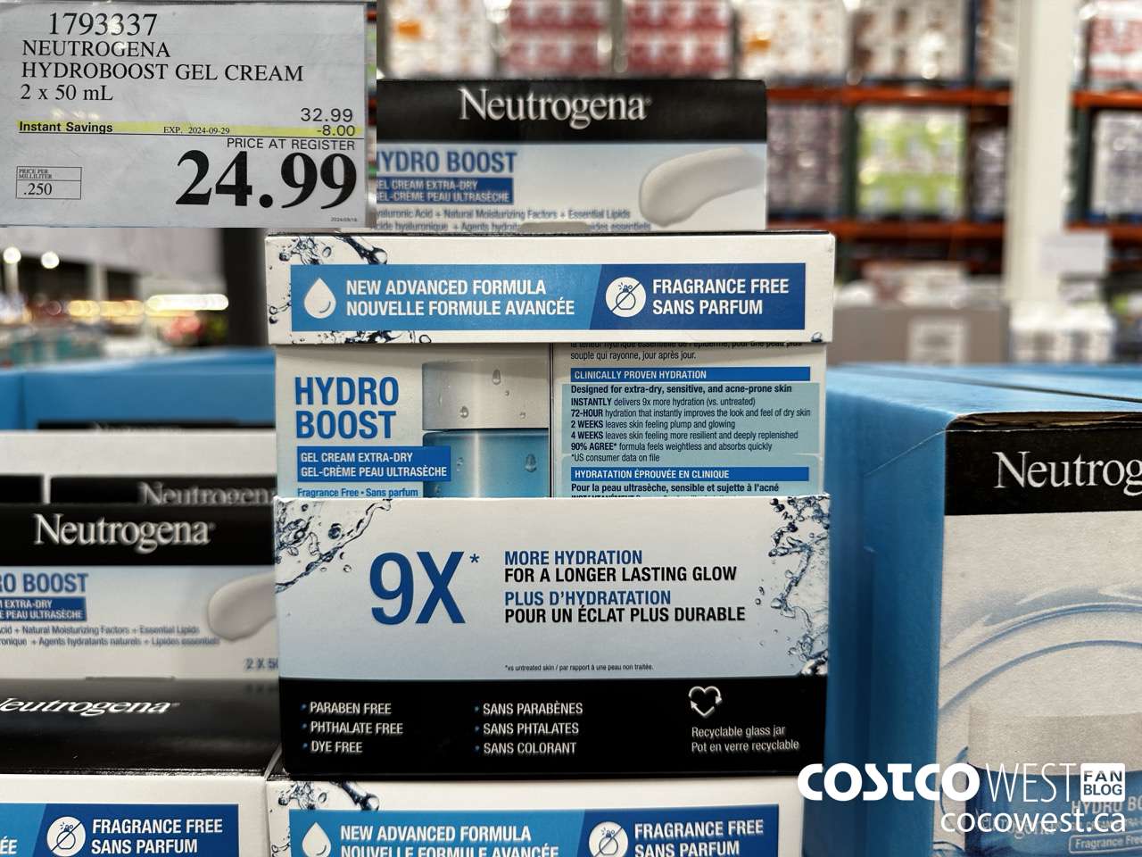 1793337 NEUTROGENA HYDROBOOST GEL CREAM 2 X 50 ML ($8.00 INSTANT SAVINGS EXPIRES ON 2024-09-29) $24.99