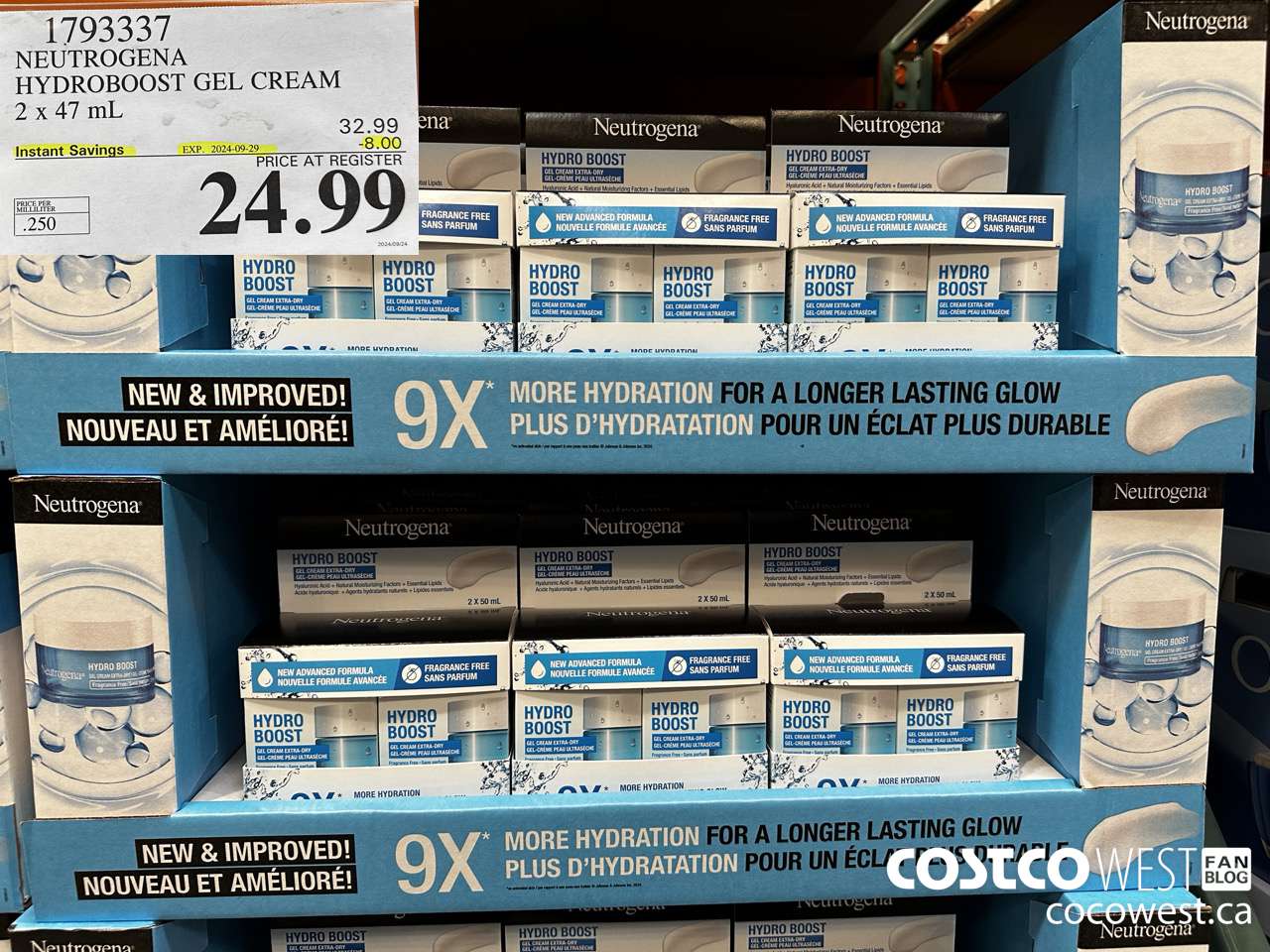 1793337 NEUTROGENA HYDROBOOST GEL CREAM 2 X 50 ML ($8.00 INSTANT SAVINGS EXPIRES ON 2024-09-29) $24.99