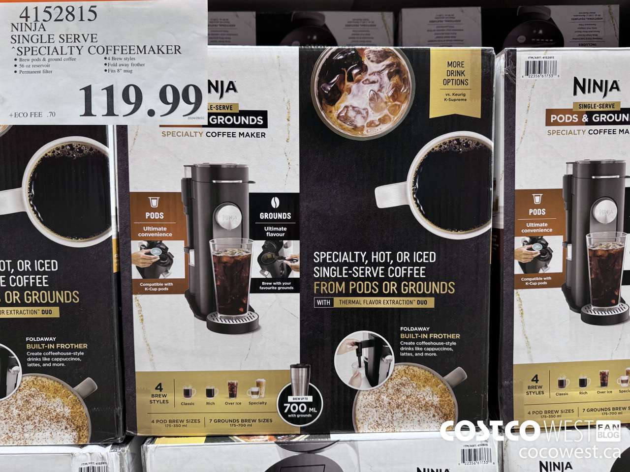 4152815 NINJA SINGLE SERVE SPECIALTY COFFEEMAKER $119.99