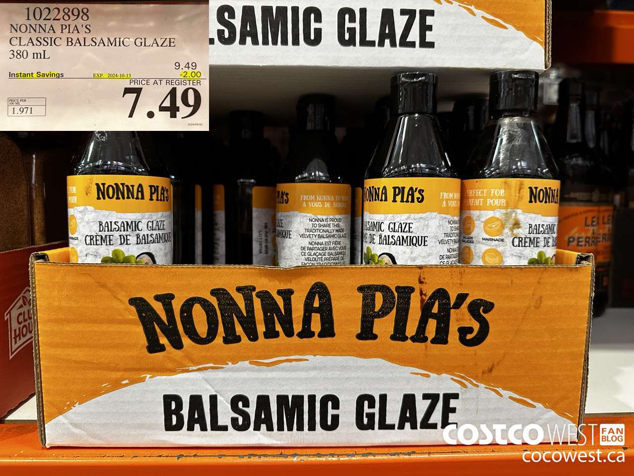 1022898 NONNA PIA'S GOURMET BALSAMIC REDUCTION 380 ML ($2.00 INSTANT SAVINGS EXPIRES ON 2024-10-13) $7.49