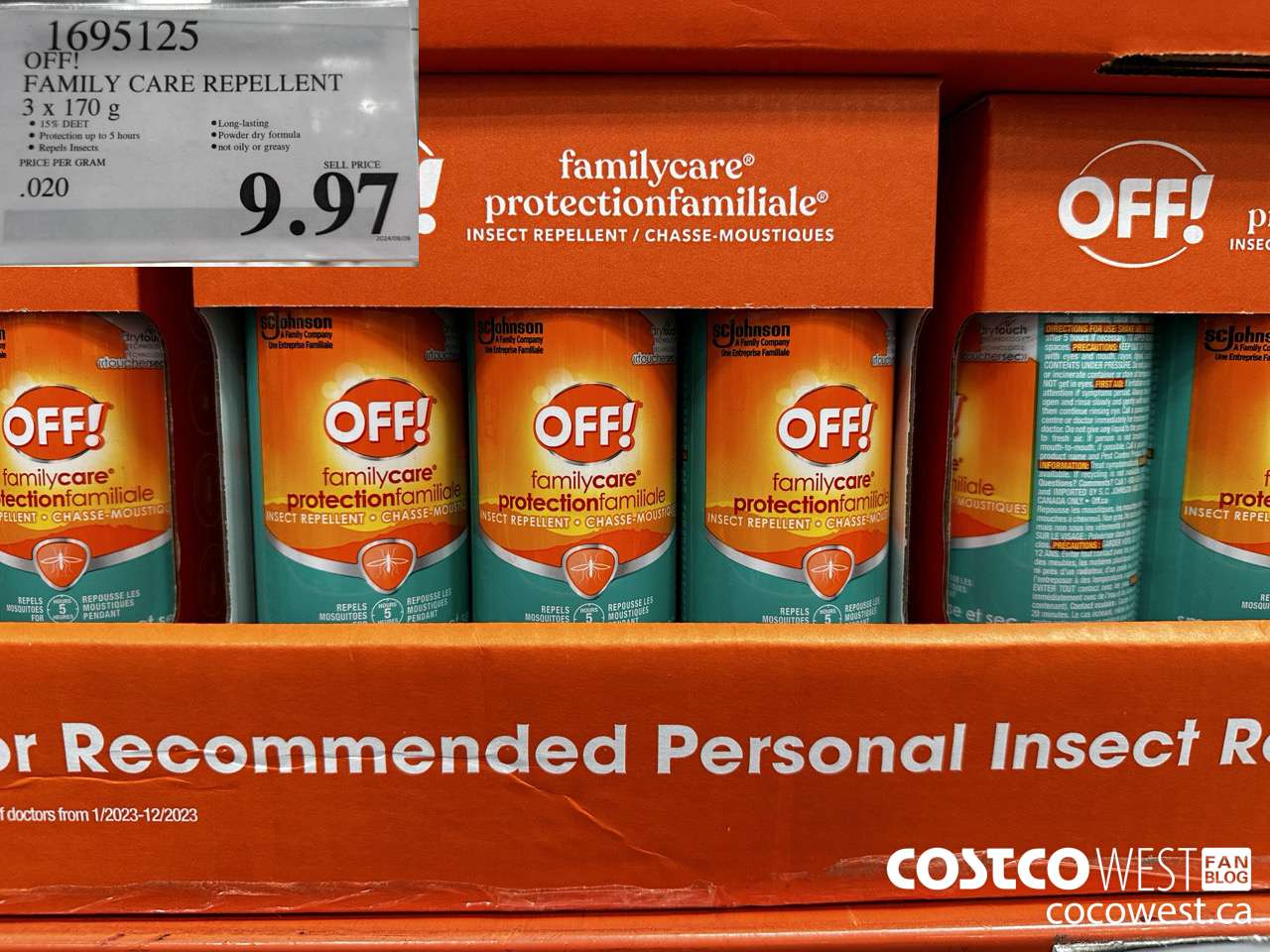 1695125 OFF! FAMILY CARE REPELLENT 3 PACK 3x 170mL $9.97