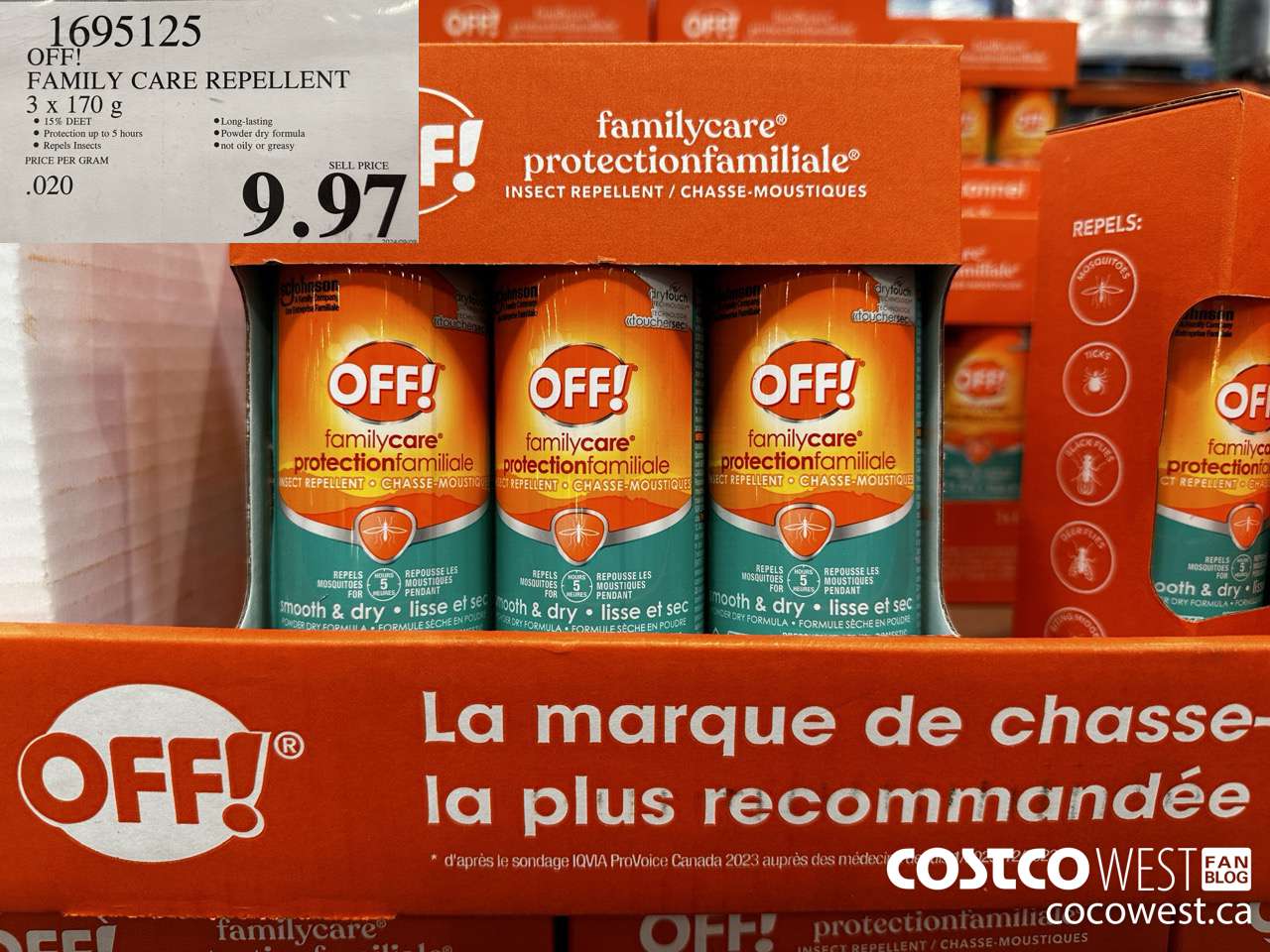 1695125 OFF! FAMILY CARE REPELLENT 3 PACK 3x 170mL $9.97