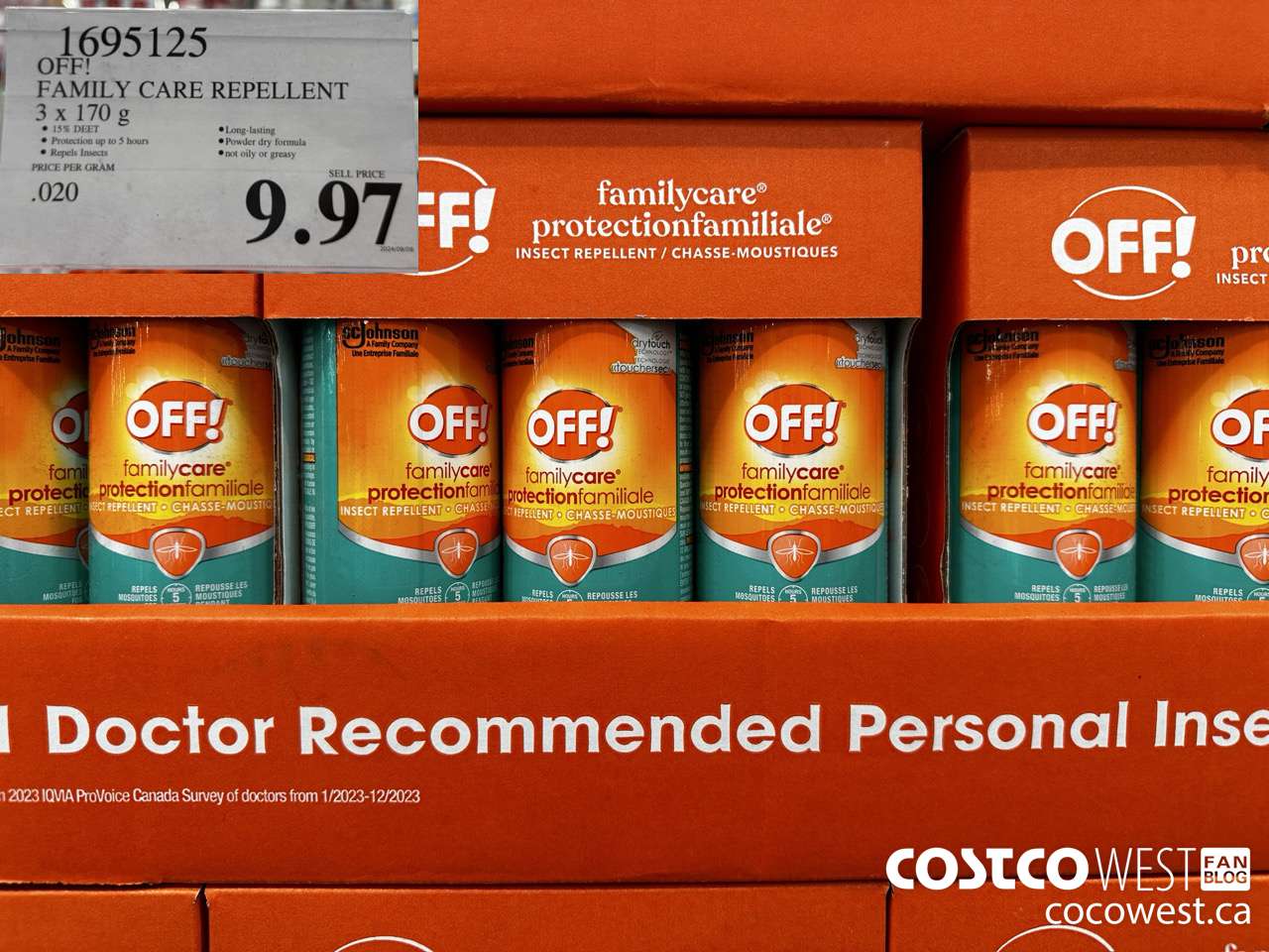 1695125 OFF! FAMILY CARE REPELLENT 3 PACK 3x 170mL $9.97
