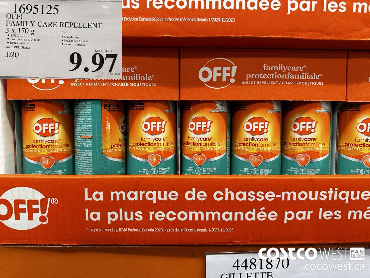 1695125 OFF! FAMILY CARE REPELLENT 3 PACK 3x 170mL $9.97