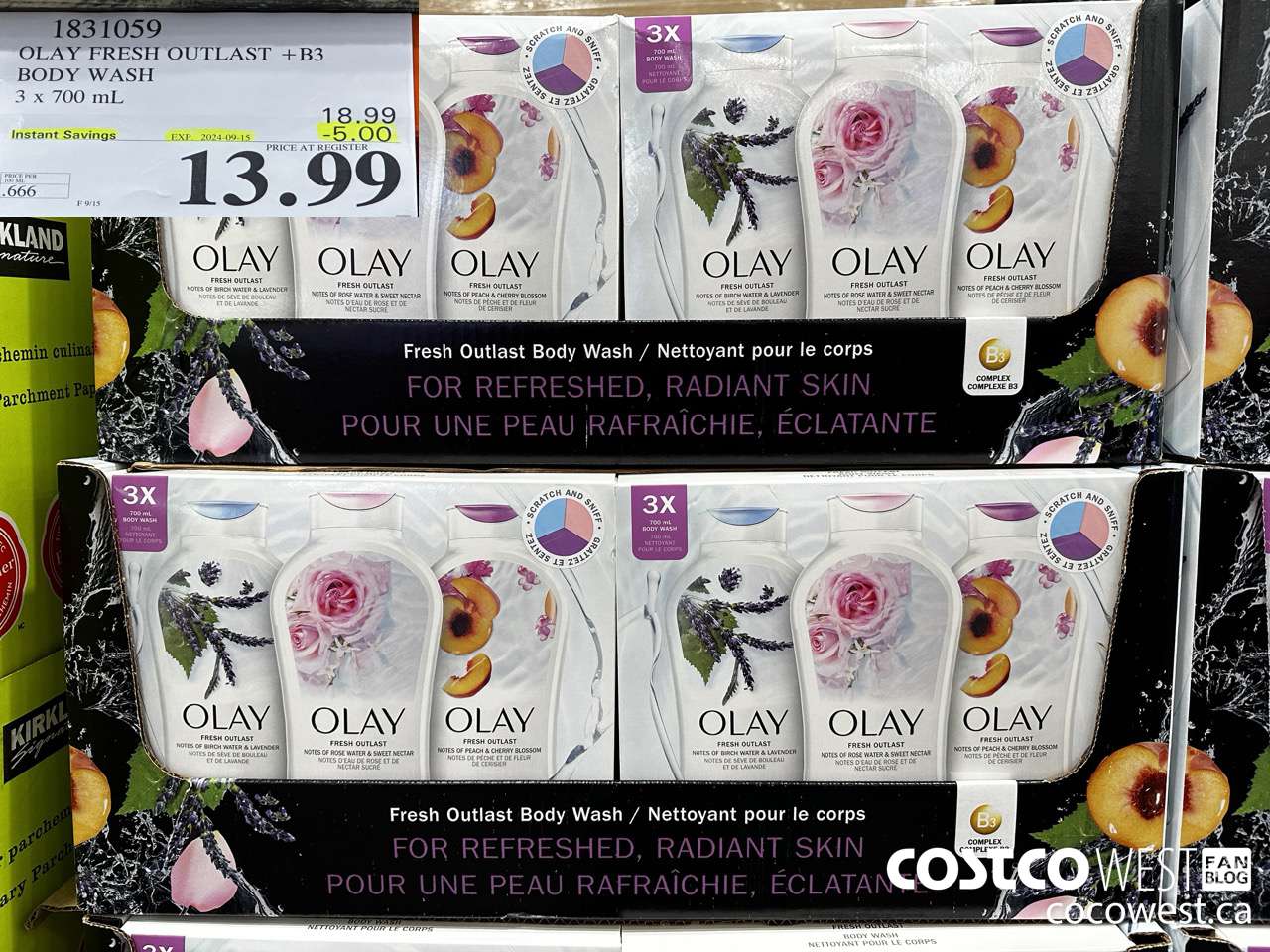 1831059 OLAY FRESH OUTLAST +B3 BODY WASH 3 X 700ML ($5.00 INSTANT SAVINGS EXPIRES ON 2024-09-15) $13.99