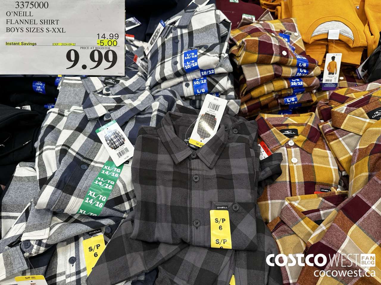 3375000 O'NEILL FLANNEL SHIRT BOYS SIZES S-XXL ($5.00 INSTANT SAVINGS EXPIRES ON 2024-09-22) $9.99