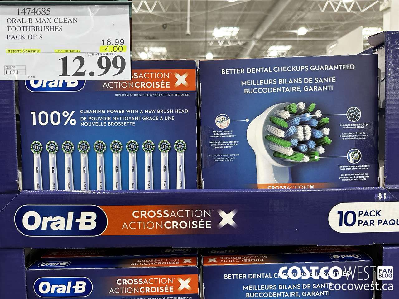 1474685 ORAL-B MAX CLEAN TOOTHBRUSHES PACK OF 8 ($4.00 INSTANT SAVINGS EXPIRES ON 2024-09-15) $12.99