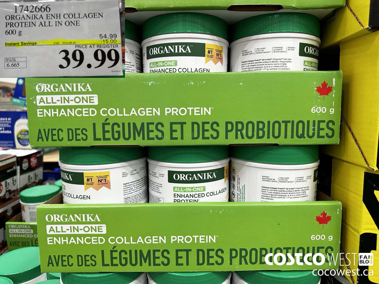 1742666 ORGANIKA ENH COLLAGEN PROTEIN ALL IN ONE 600G ($15.00 INSTANT SAVINGS EXPIRES ON 2024-09-29) $39.99