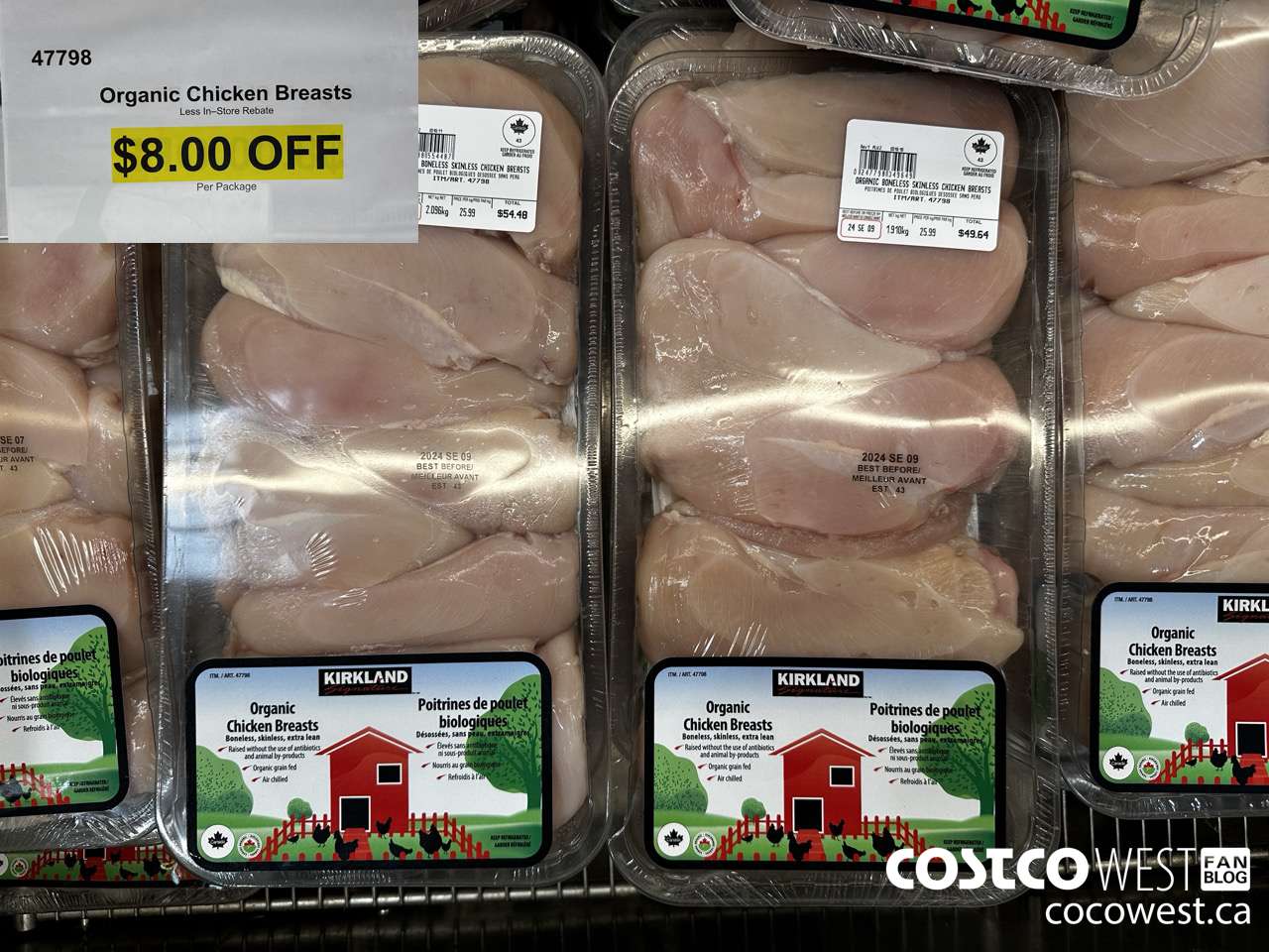 47798 Organic Chicken Breasts ($8.00 INSTANT SAVINGS)