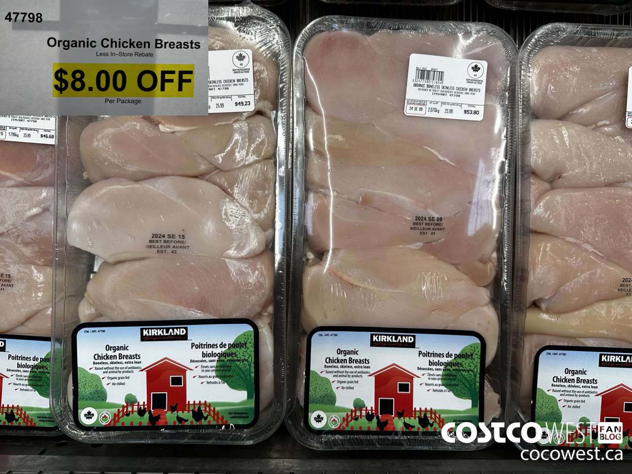 47798 Organic Chicken Breasts ($8.00 INSTANT SAVINGS)
