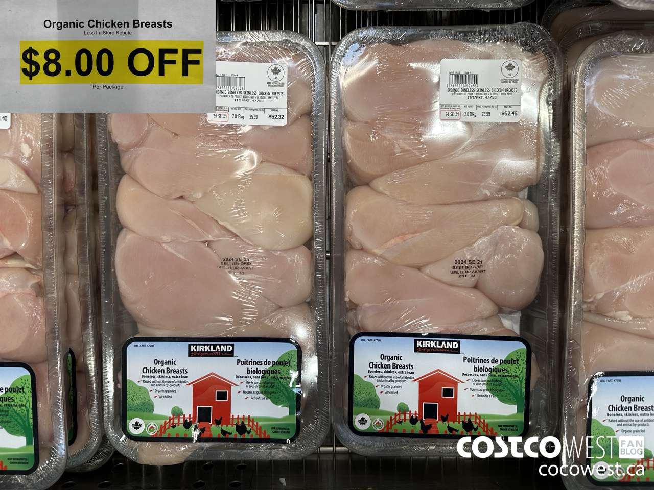 47798 Organic Chicken Breasts ($8.00 INSTANT SAVINGS)