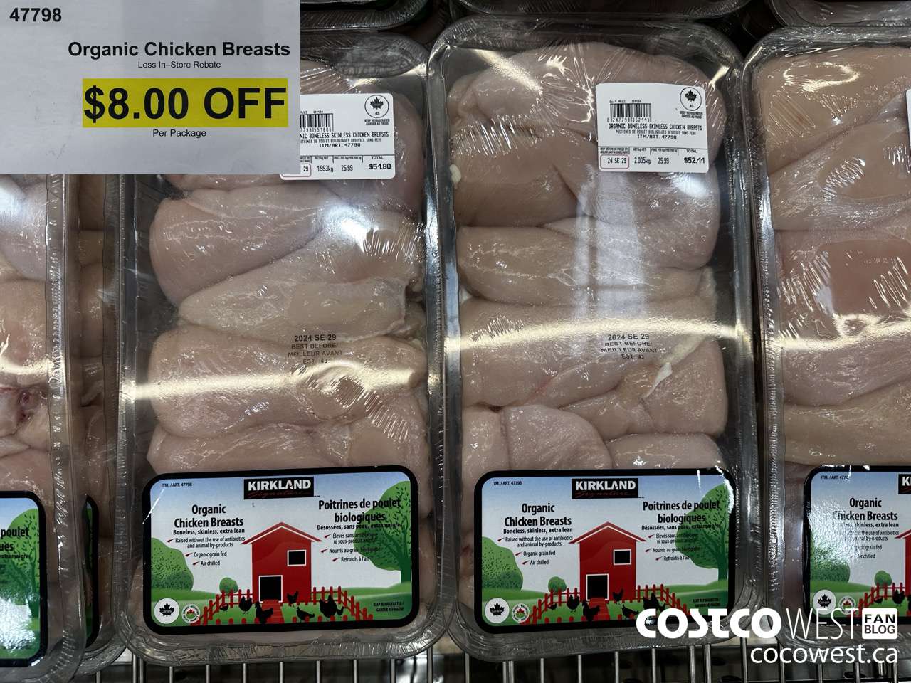 47798 Organic Chicken Breasts ($8.00 INSTANT SAVINGS)