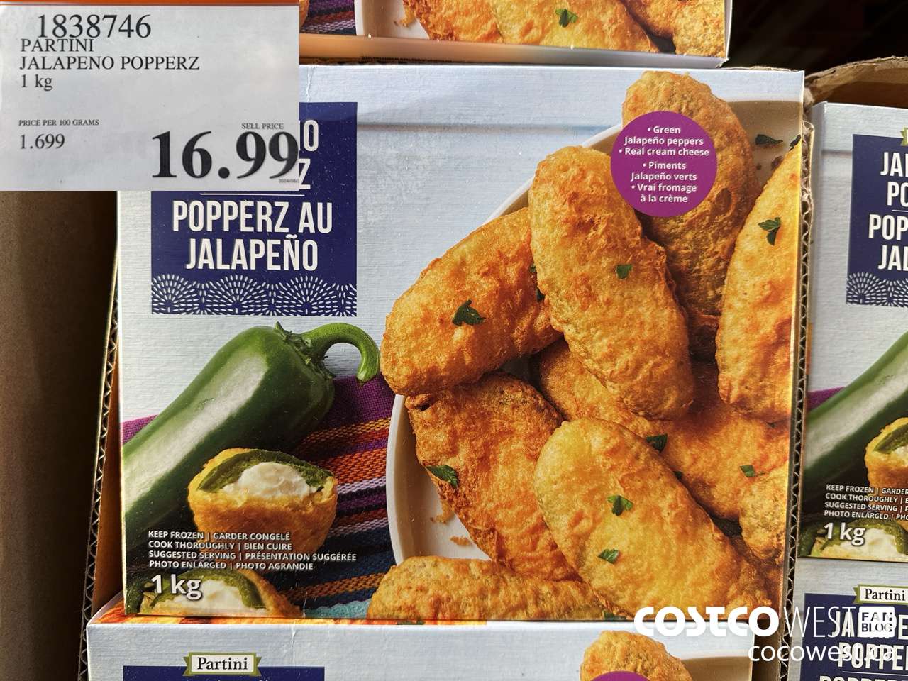 1838746 PARTINI JALAPENO POPPERZ 1KG $16.99