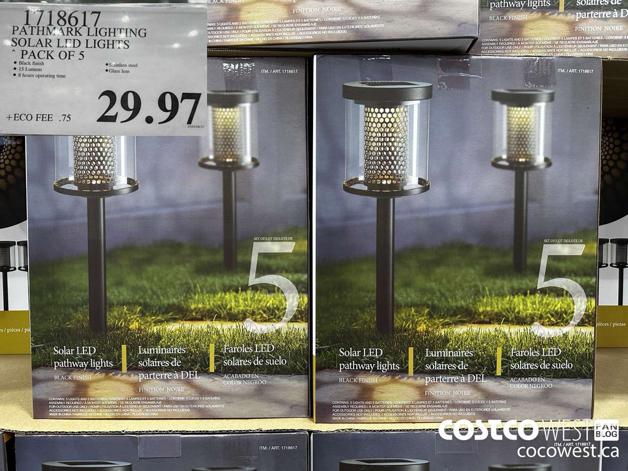 1718617 PATHMARK LIGHTING SOLAR LED LIGHTS PACK OF 5 $29.97
