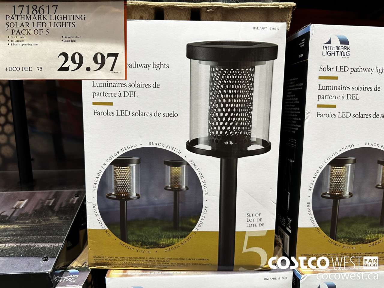 1718617 PATHMARK LIGHTING SOLAR LED LIGHTS PACK OF 5 $29.97