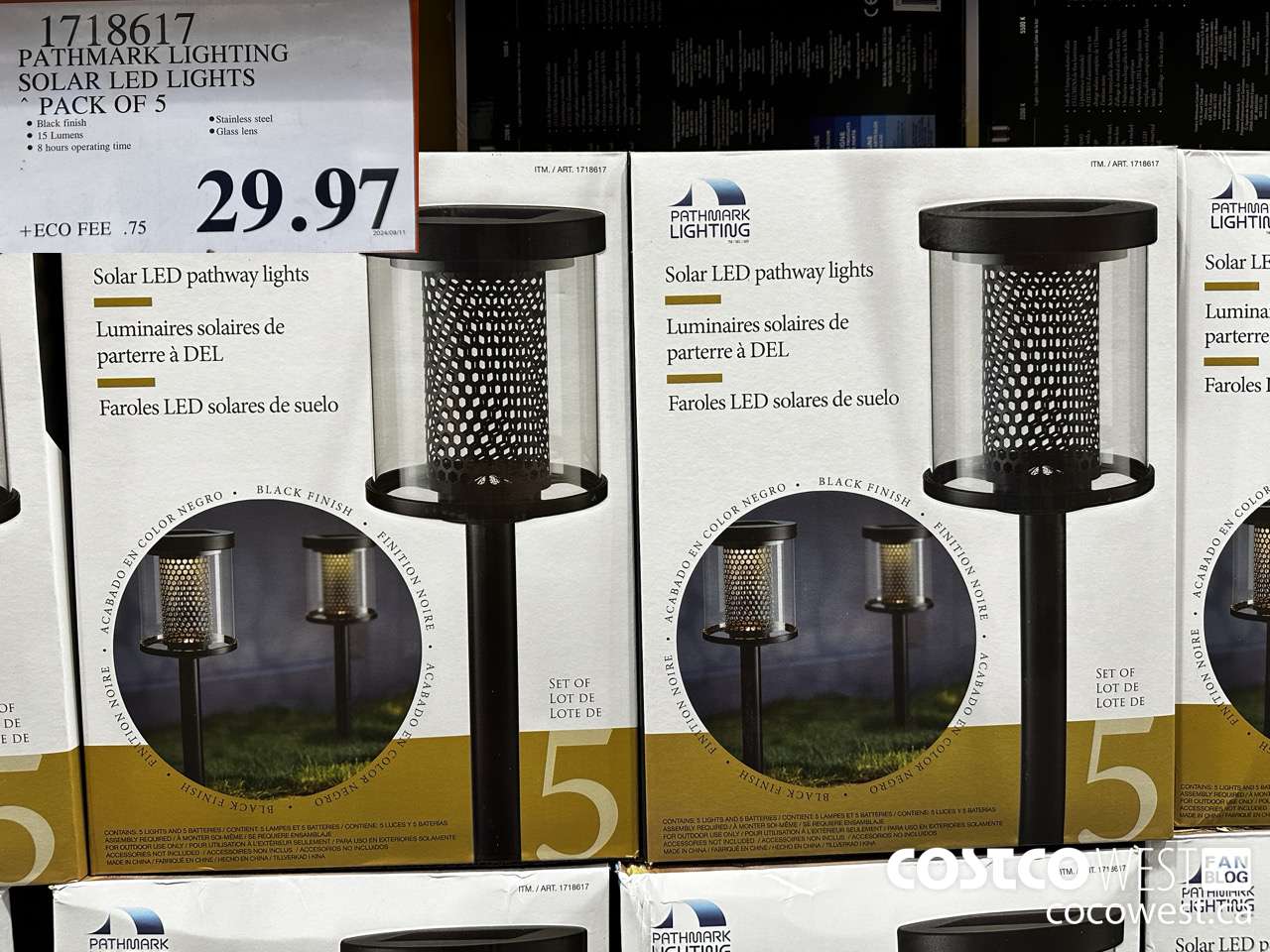 1718617 PATHMARK LIGHTING SOLAR LED LIGHTS PACK OF 5 $29.97
