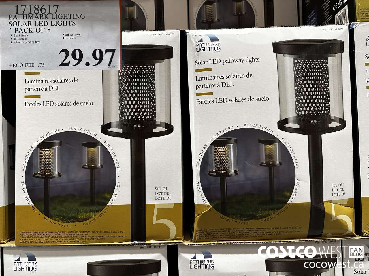 1718617 PATHMARK LIGHTING SOLAR LED LIGHTS PACK OF 5 $29.97