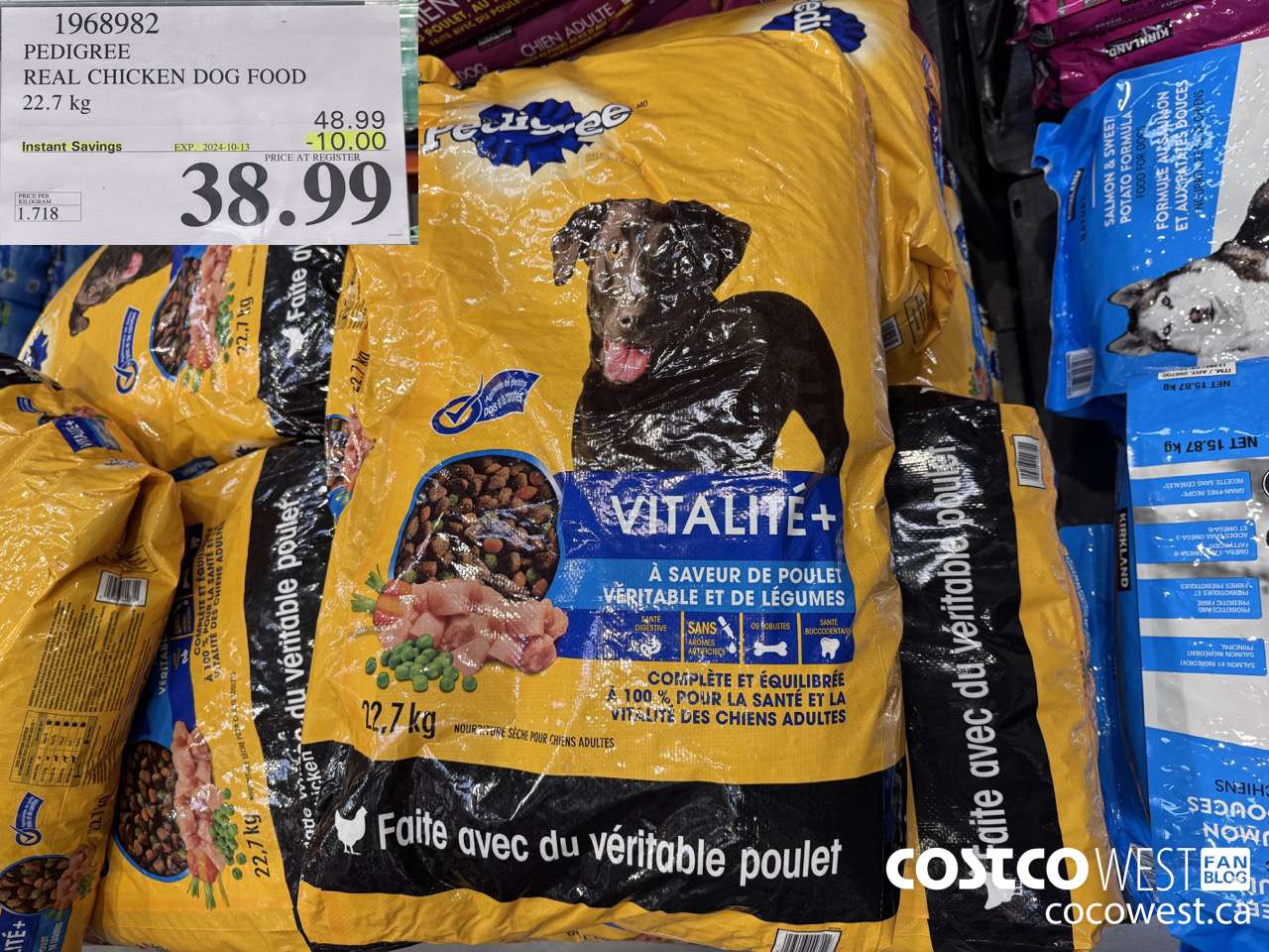 1968982 PEDIGREE REAL CHICKEN DOG FOOD 22.7 kg ($10.00 INSTANT SAVINGS EXPIRES ON 2024-10-13) $38.99