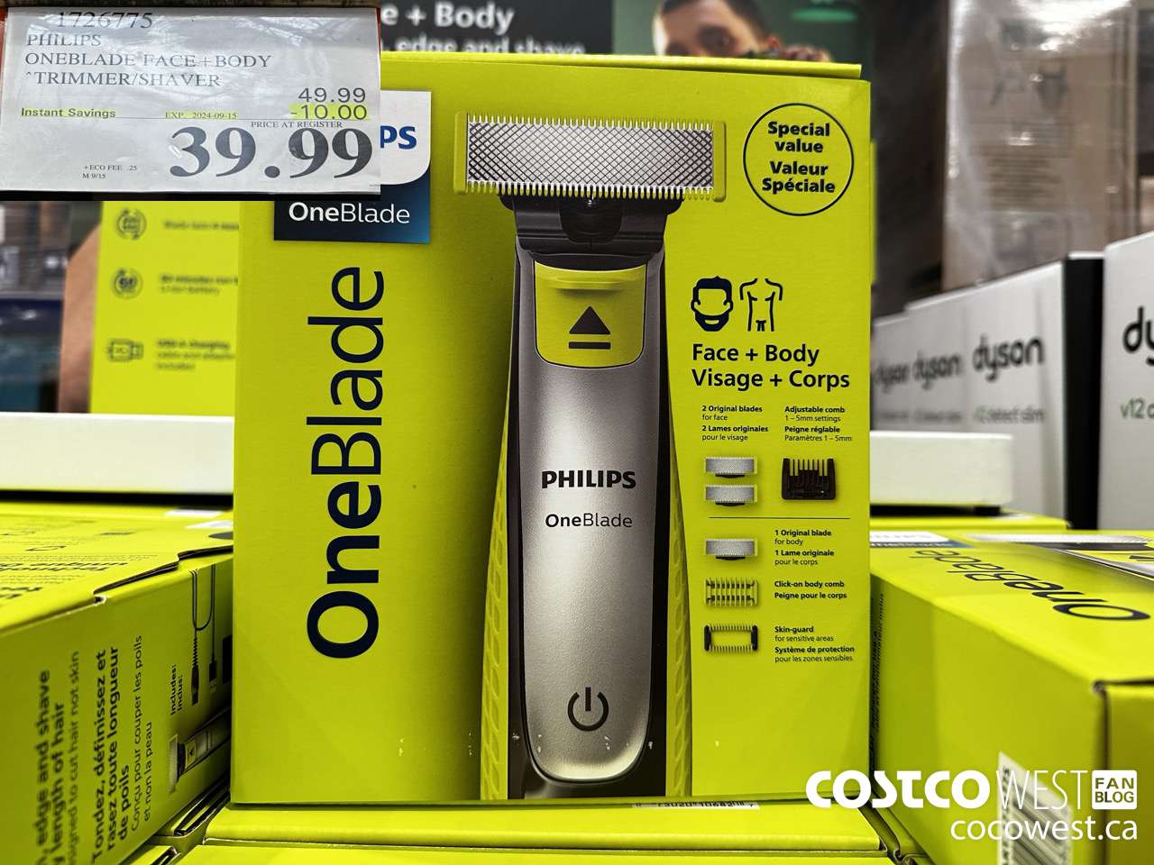 1726775 PHILIPS ONEBLADE FACE + BODY TRIMMER/SHAVER ($10.00 INSTANT SAVINGS EXPIRES ON 2024-09-15) $39.99