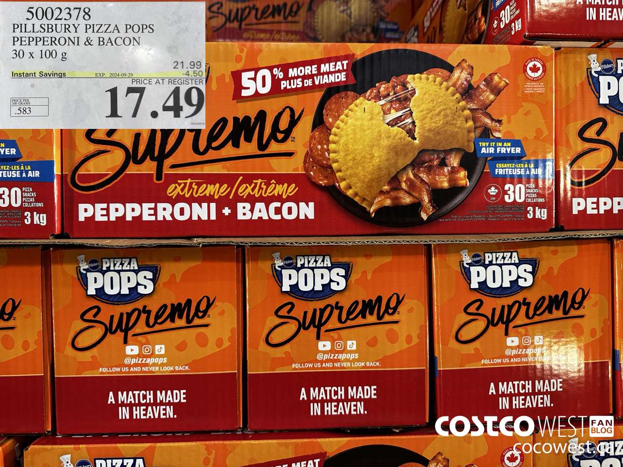 5002378 PILLSBURY PIZZA POPS PEPPERONI & BACON 30 x 100 g ($4.50 INSTANT SAVINGS EXPIRES ON 2024-09-29) $17.49