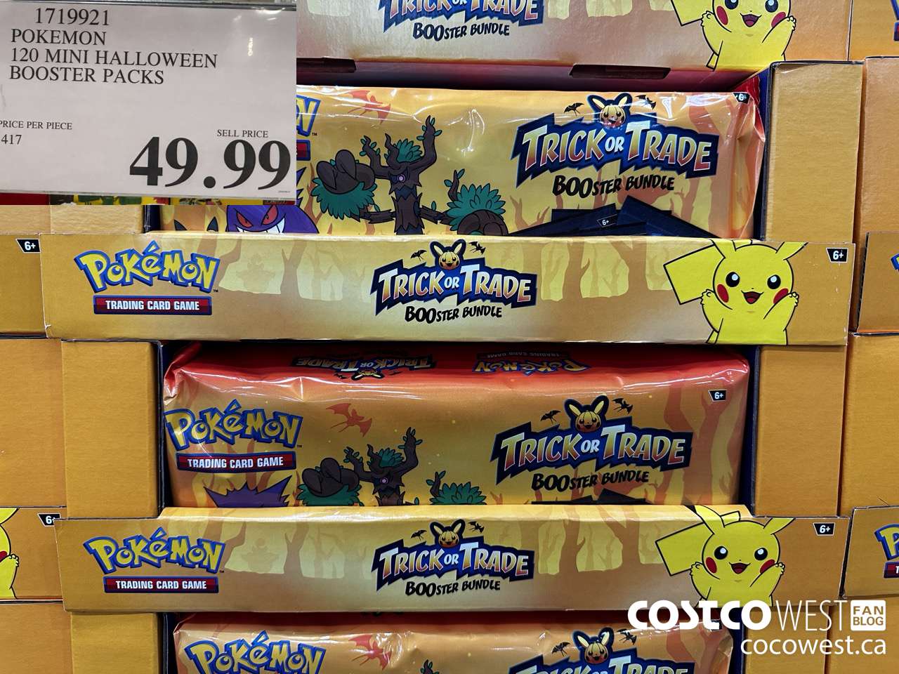 1719921 POKEMON 120 MINI HALLOWEEN BOOSTER PACKS $49.99