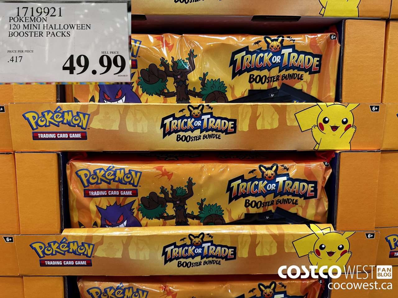 1719921 POKEMON 120 MINI HALLOWEEN BOOSTER PACKS $49.99