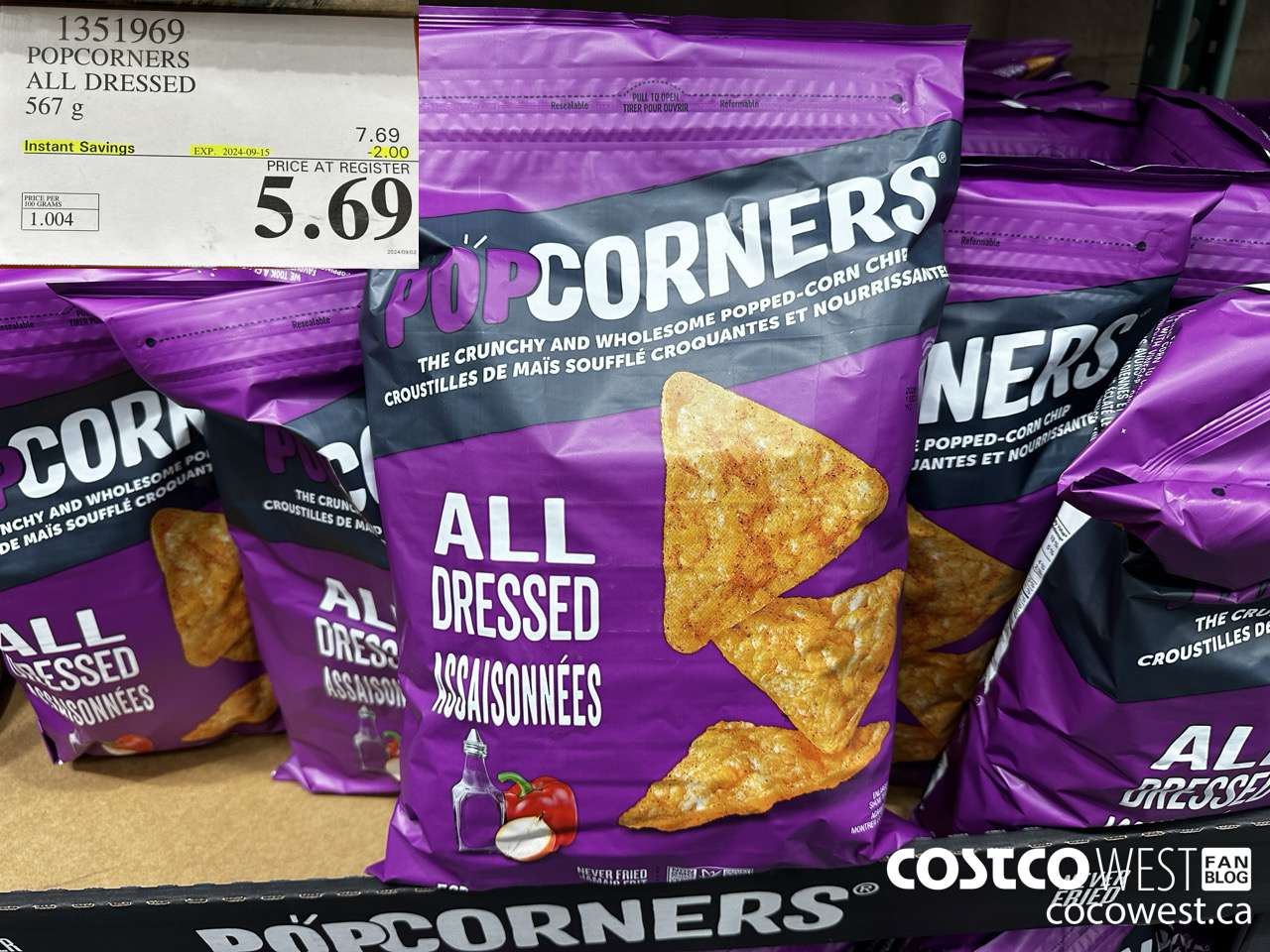 1351969 POPCORNERS ALL DRESSED 567G ($2.00 INSTANT SAVINGS EXPIRES ON 2024-09-15) $5.69