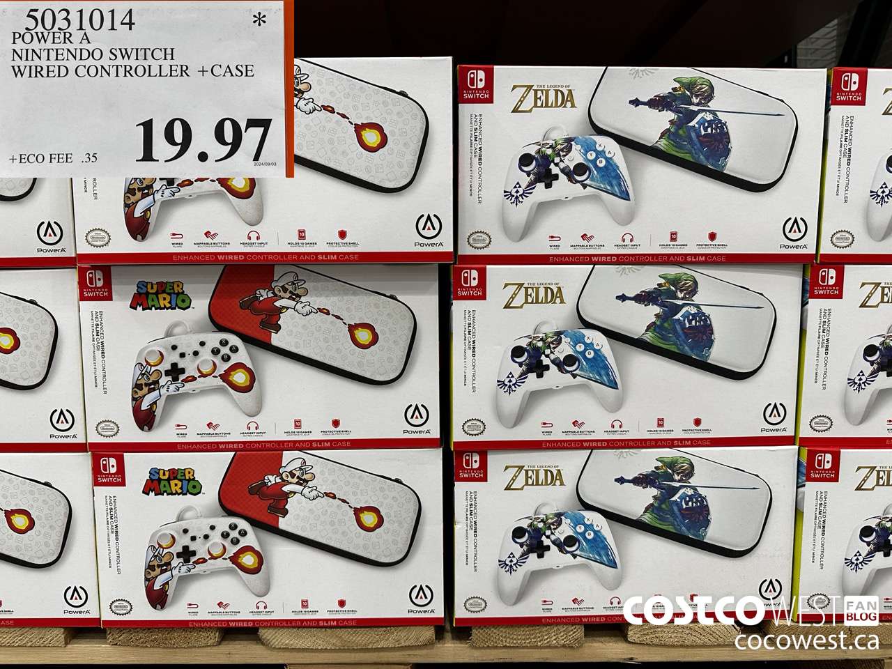 5031014 POWER A NINTENDO SWITCH WIRED CONTROLLER + CASE $19.97