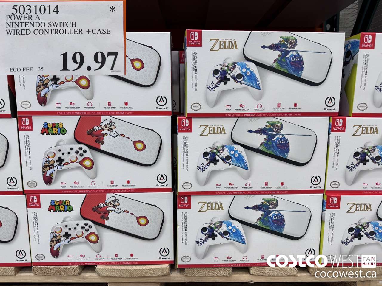 5031014 POWER A NINTENDO SWITCH WIRED CONTROLLER + CASE $19.97