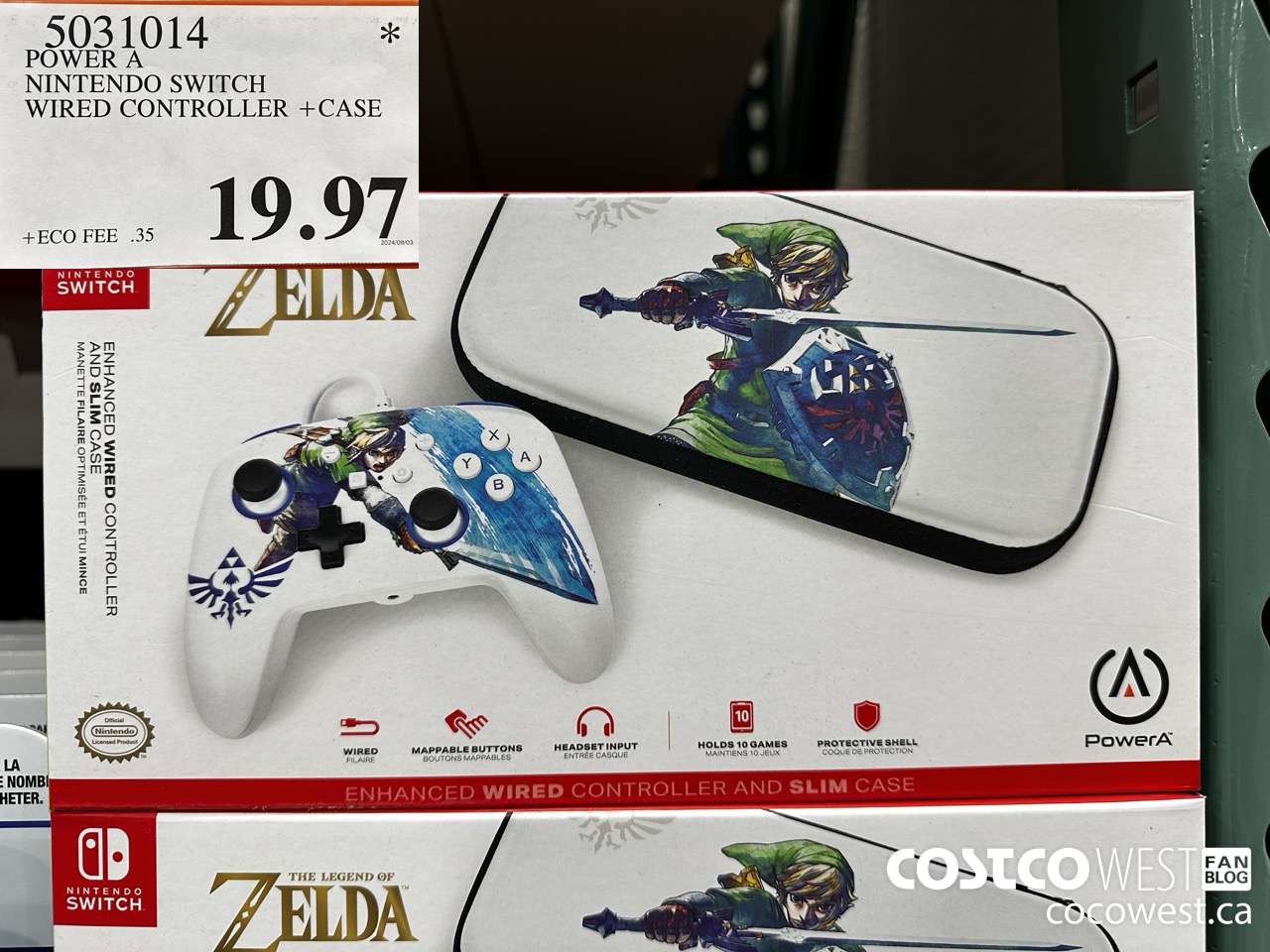 5031014 POWER A NINTENDO SWITCH WIRED CONTROLLER + CASE $19.97