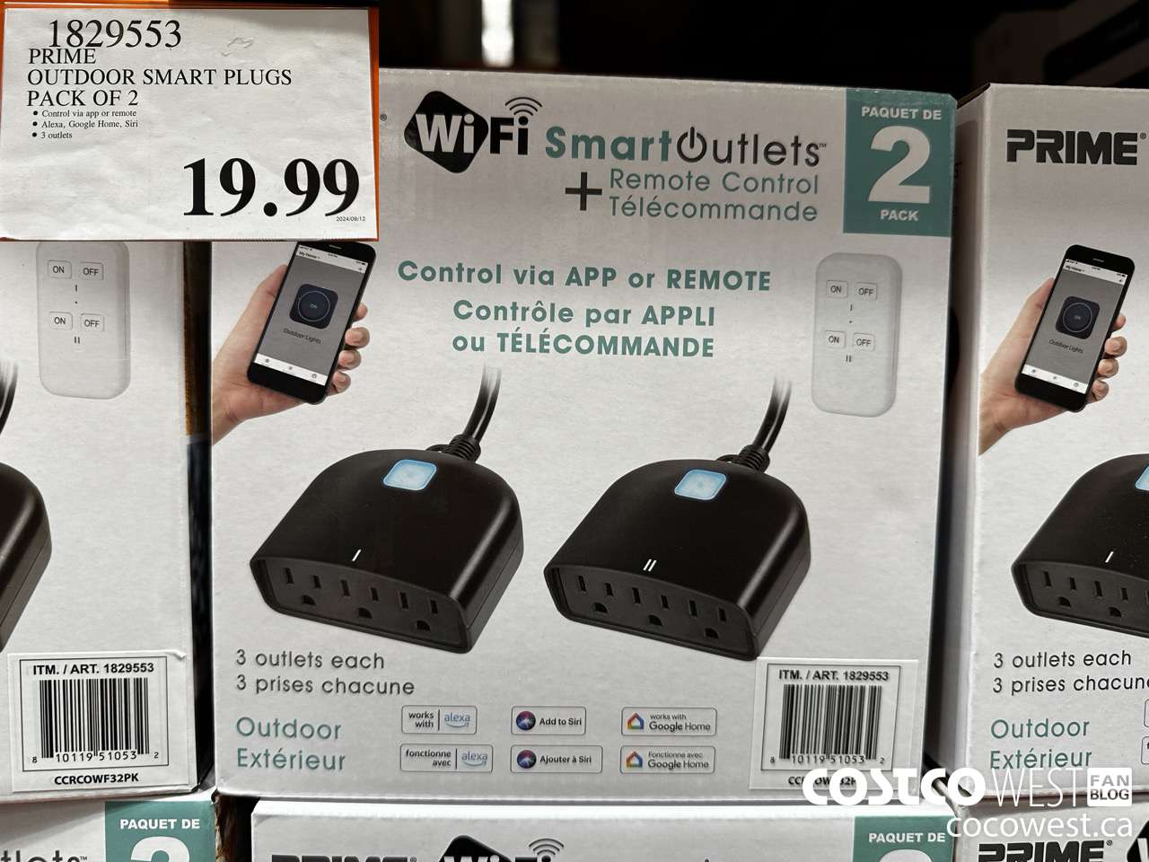 1829553 PRIME OUTDOOR SMART PLUGS PACK OF 2 $19.99