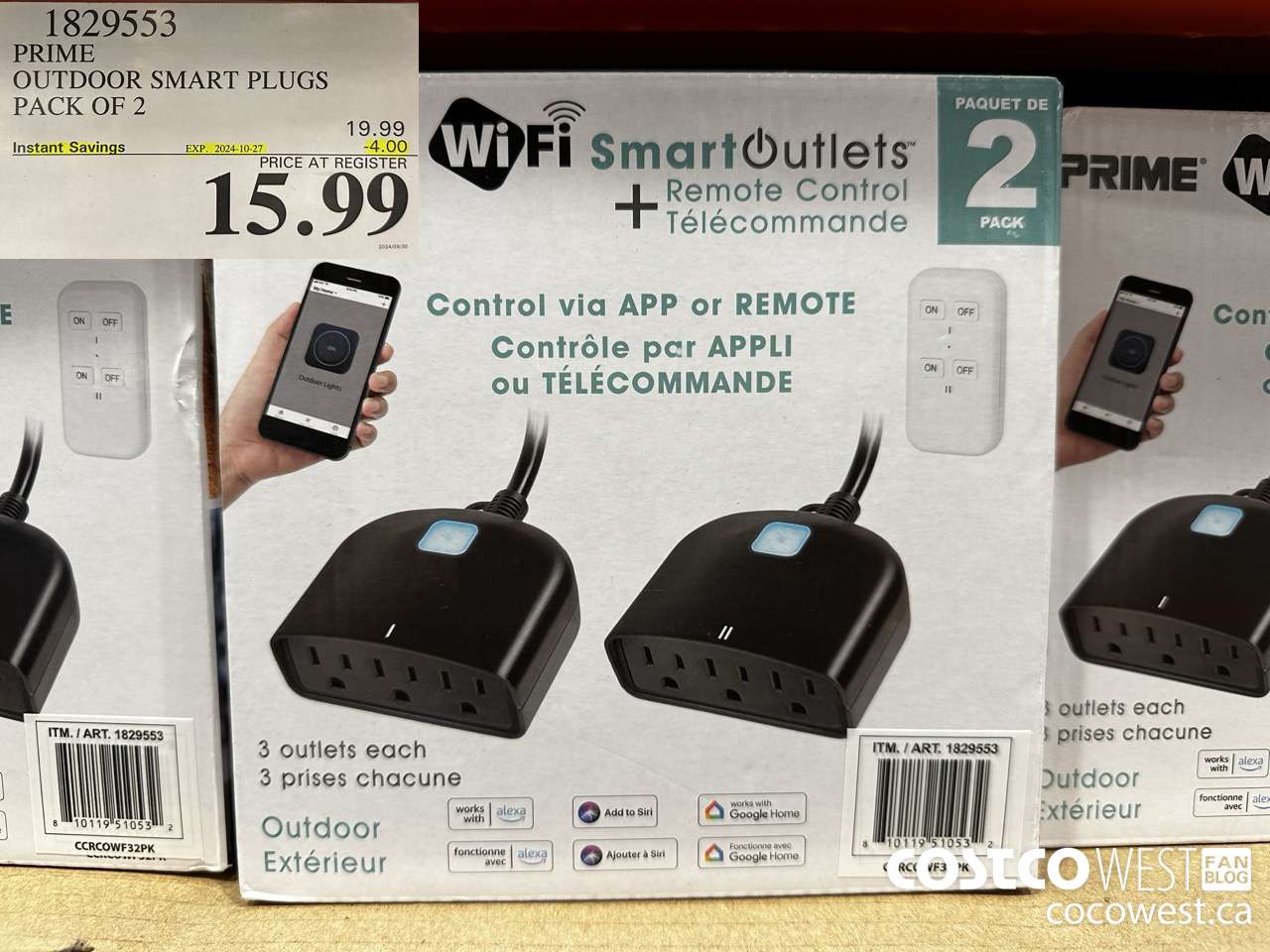 1829553 PRIME OUTDOOR SMART PLUGS PACK OF 2 ($4.00 INSTANT SAVINGS EXPIRES ON 2024-10-27) $15.99