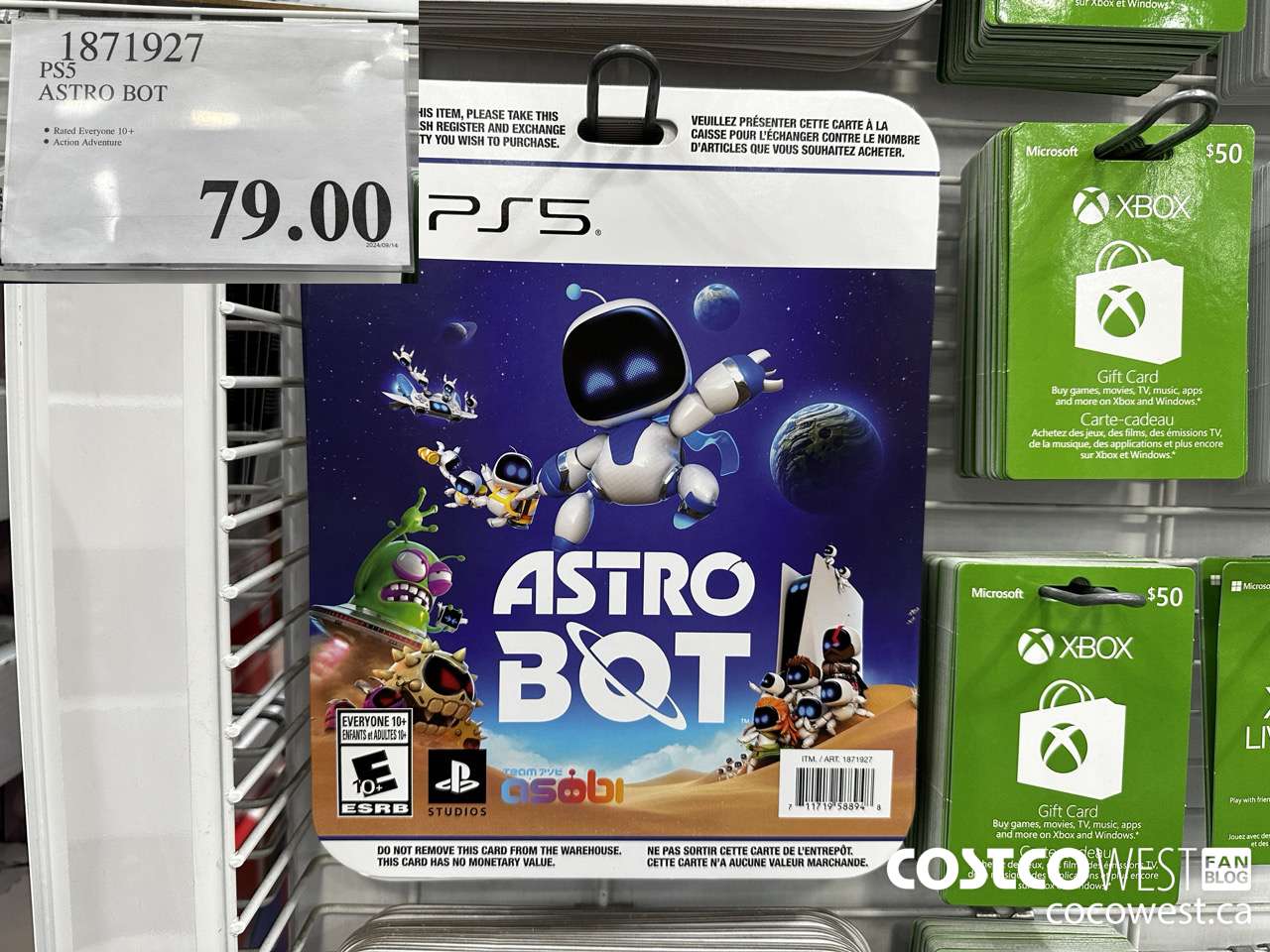 1871927 PS5 ASTRO BOT $79.00