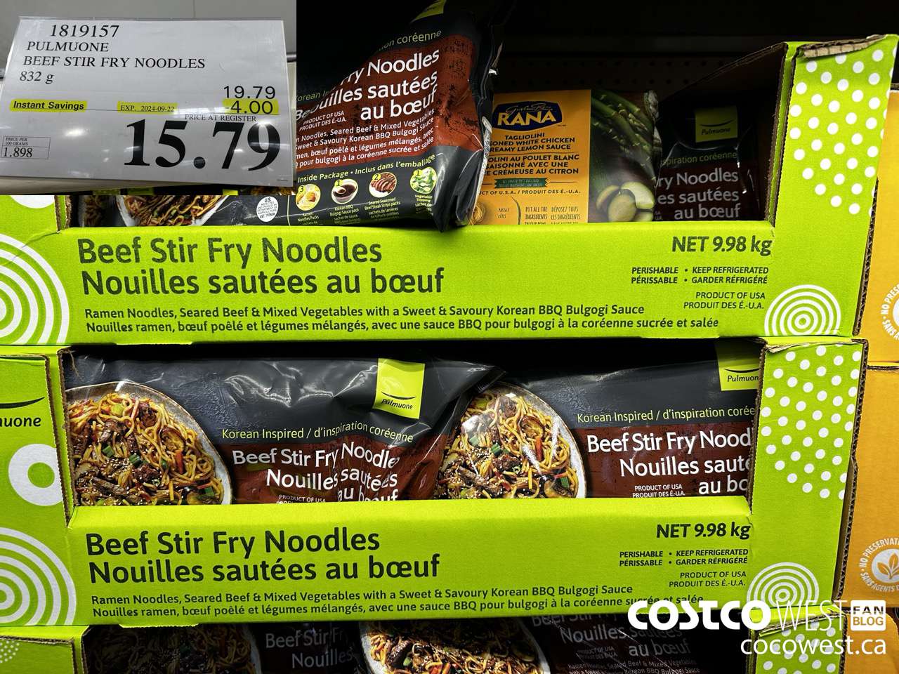 1819157 PULMUONE BEEF STIR FRY NOODLES 832G ($4.00 INSTANT SAVINGS EXPIRES ON 2024-09-22) $15.79