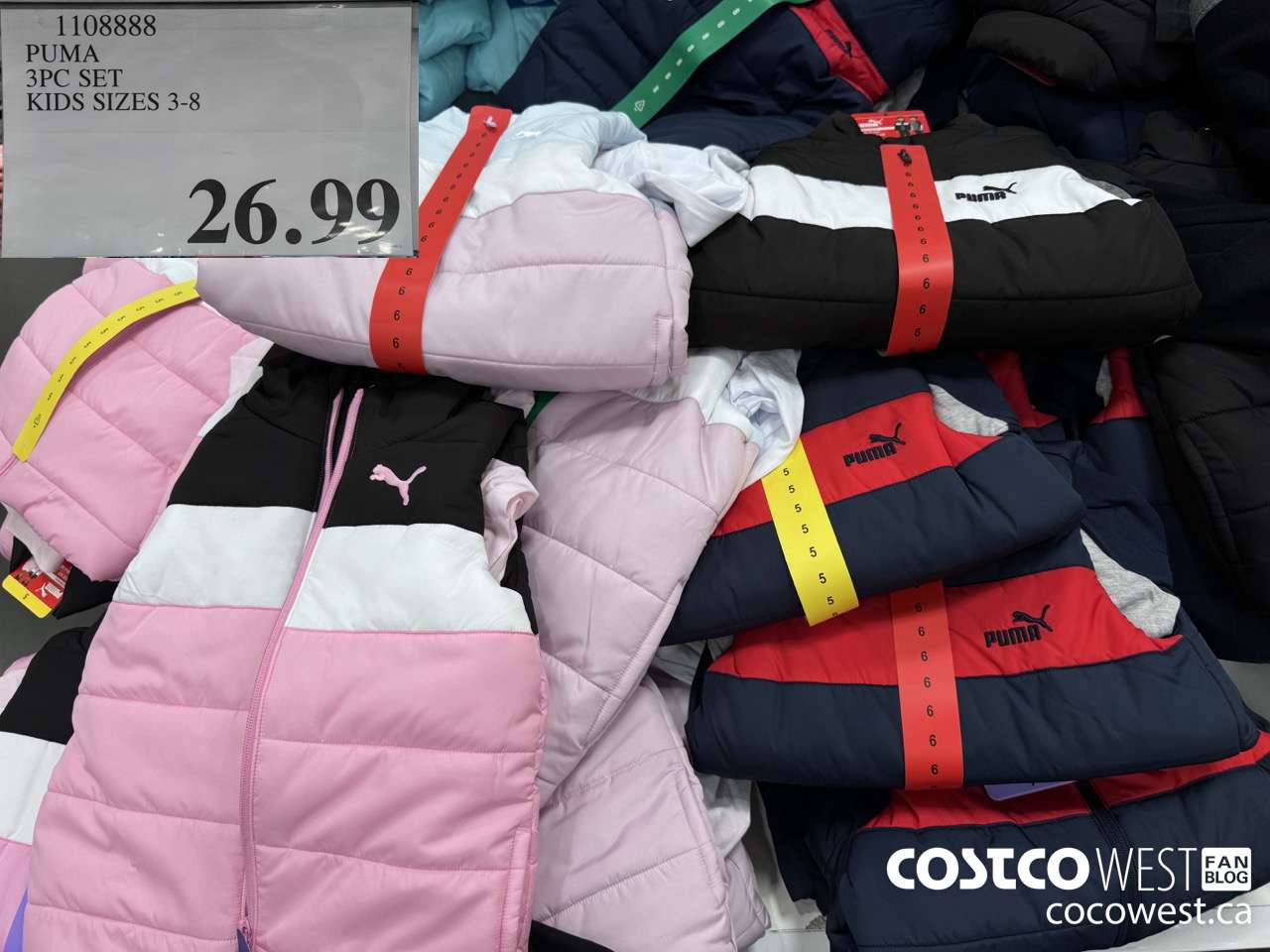 1108888 PUMA 3PC SET KIDS SIZES 3-8 $26.99