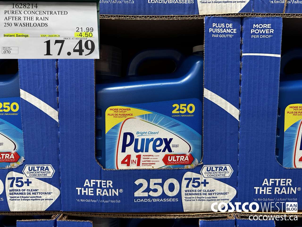 1628214 PUREX CONCENTRATED AFTER THE RAIN 250 WASHLOADS ($4.50 INSTANT SAVINGS EXPIRES ON 2024-09-29) $17.49