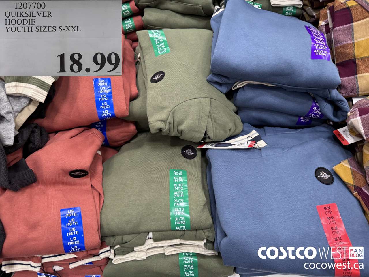 1207700 QUICKSILVER HOODIE YOUTH SIZES S-XXL $18.99