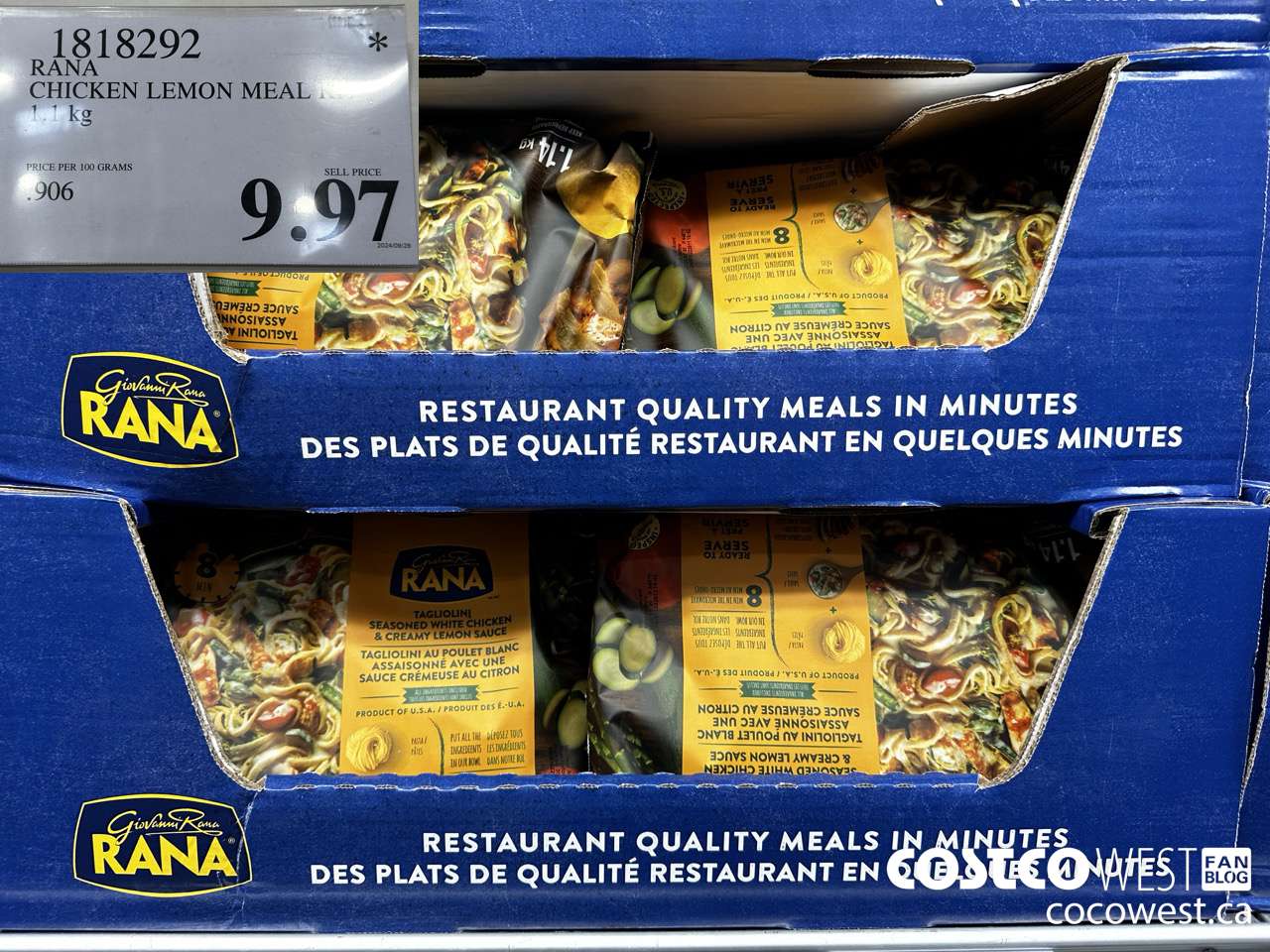 1818292 RANA CHICKEN LEMON MEAL KIT 1.1 KG $9.97