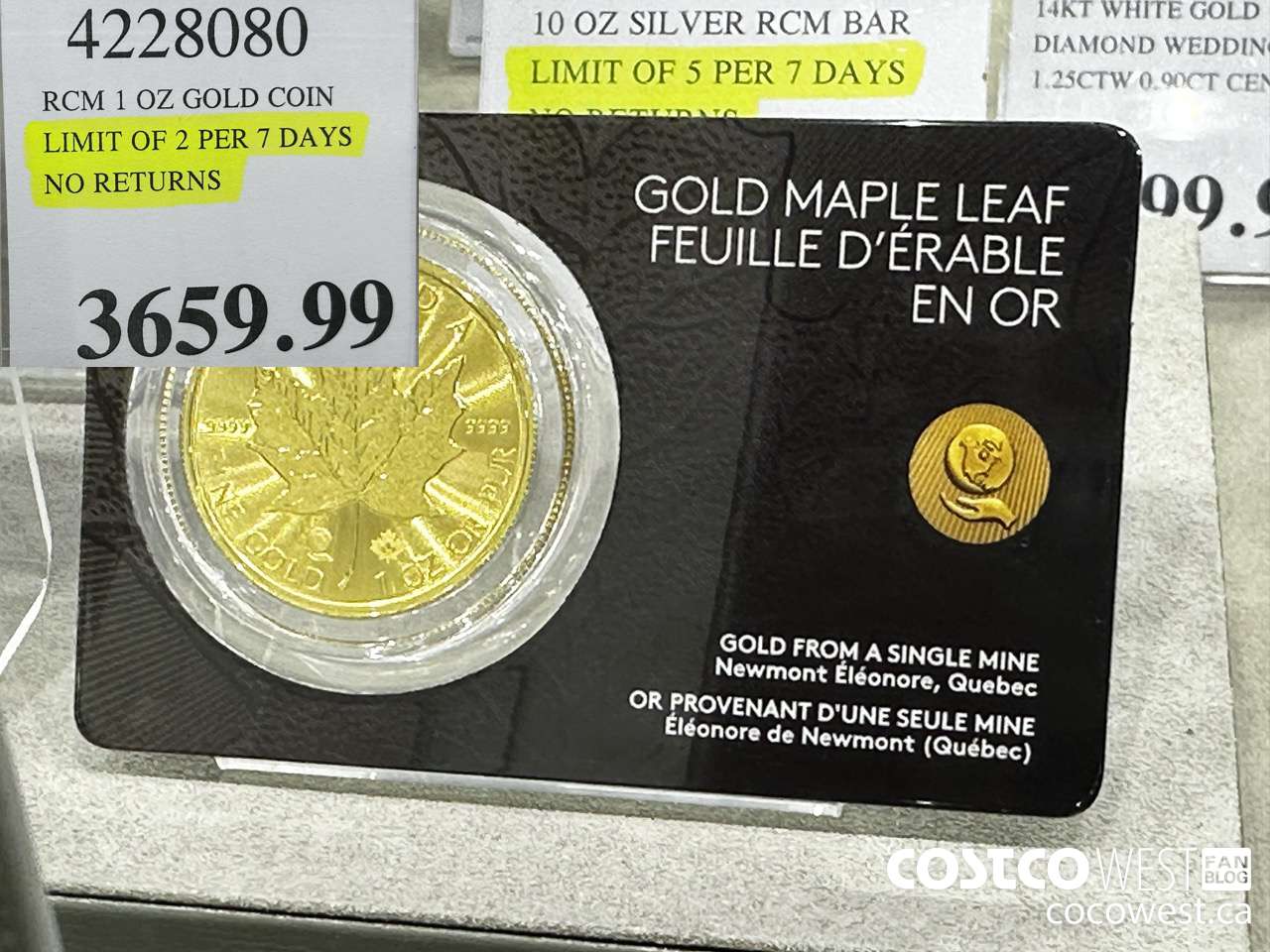 4228080 RCM 1 OZ GOLD COIN LIMIT OF 2 PER 7 DAYS NO RETURNS $3659.99
