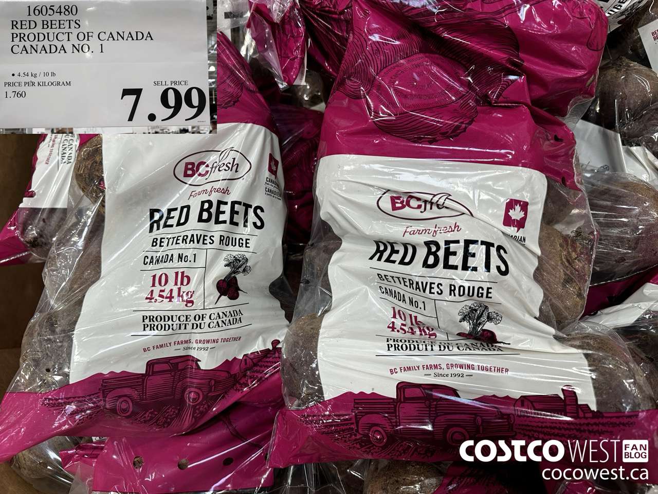 1605480 RED BEETS PRODUCT OF CANADA CANADA NO. 1 $7.99