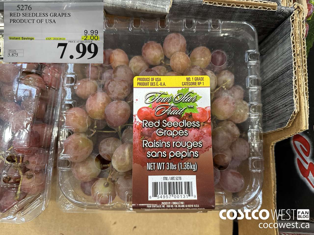 5276 RED SEEDLESS GRAPES PRODUCT OF USA ($2.00 INSTANT SAVINGS EXPIRES ON 2024-09-22) $7.99