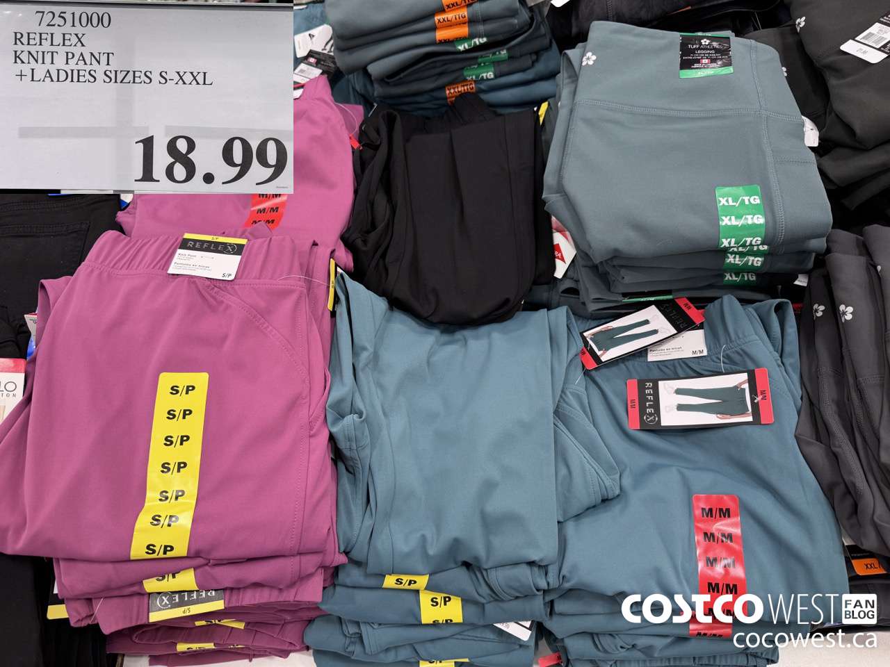 7251000 REFLEX KNIT PANT LADIES SIZES S-XXL $18.99