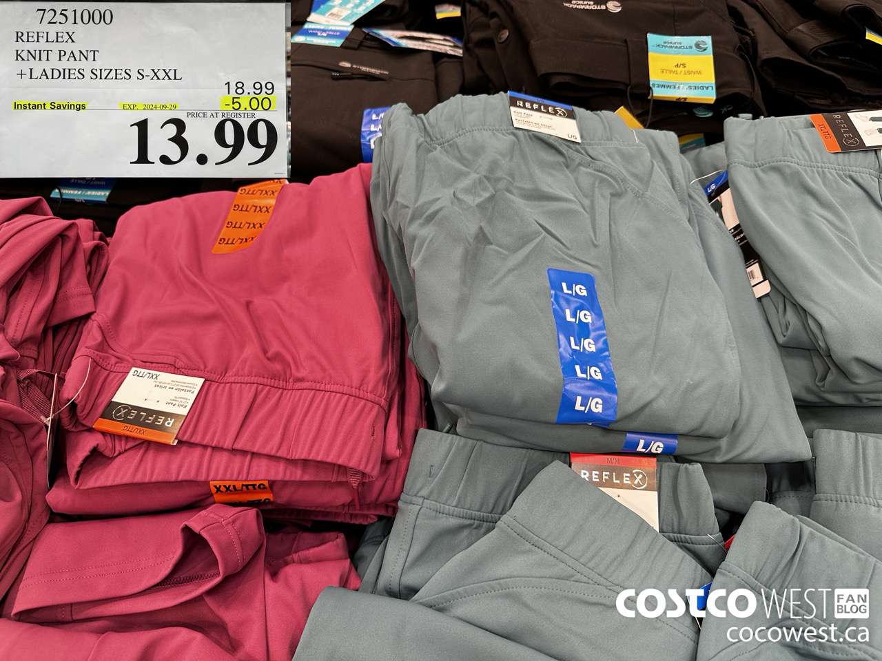 7251000 REFLEX KNIT PANT LADIES SIZES S-XXL ($5.00 INSTANT SAVINGS EXPIRES ON 2024-09-29) $13.99