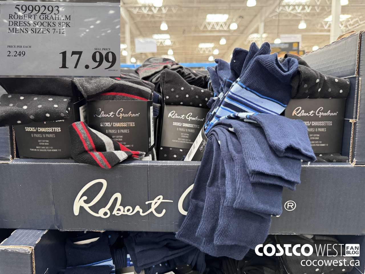 5999293 ROBERT GRAHAM DRESS SOCKS 8PK MENS SIZES 7-12 $17.99