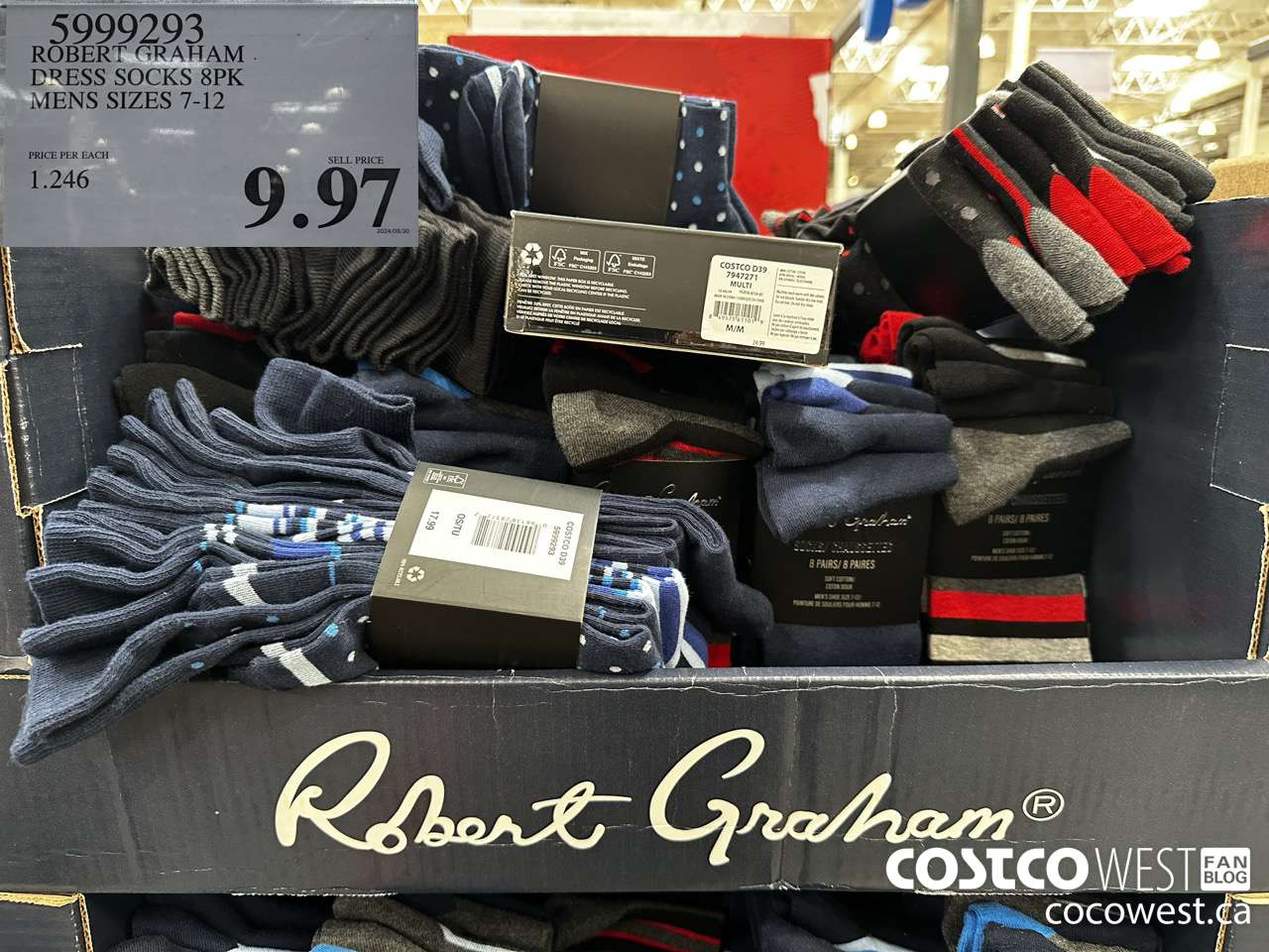 5999293 ROBERT GRAHAM DRESS SOCKS 8PK MENS SIZES 7-12 $9.97