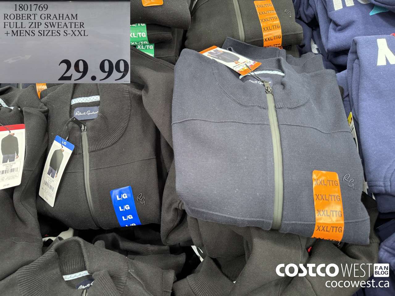 1801769 ROBERT GRAHAM FULL ZIP SWEATER MENS SIZES S-XXL $29.99