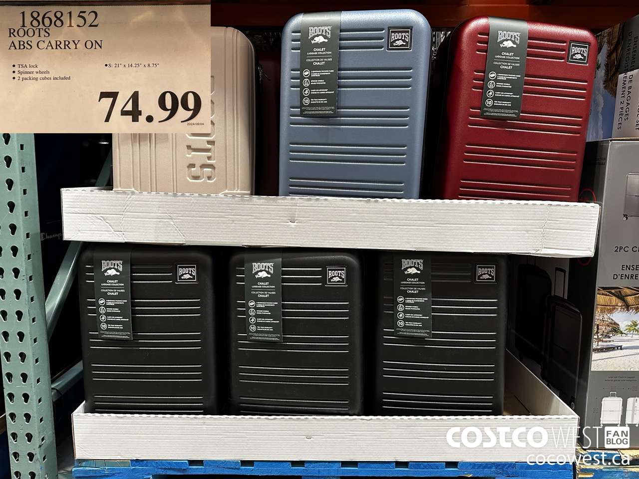 1868152 ROOTS ABS CARRY ON $74.99