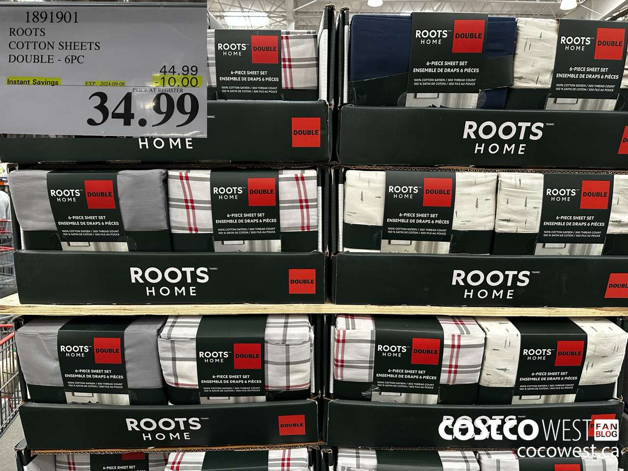 1891901 ROOTS COTTON SHEETS DOUBLE 6PC ($10.00 INSTANT SAVINGS EXPIRES ON 2024-09-08) $34.99