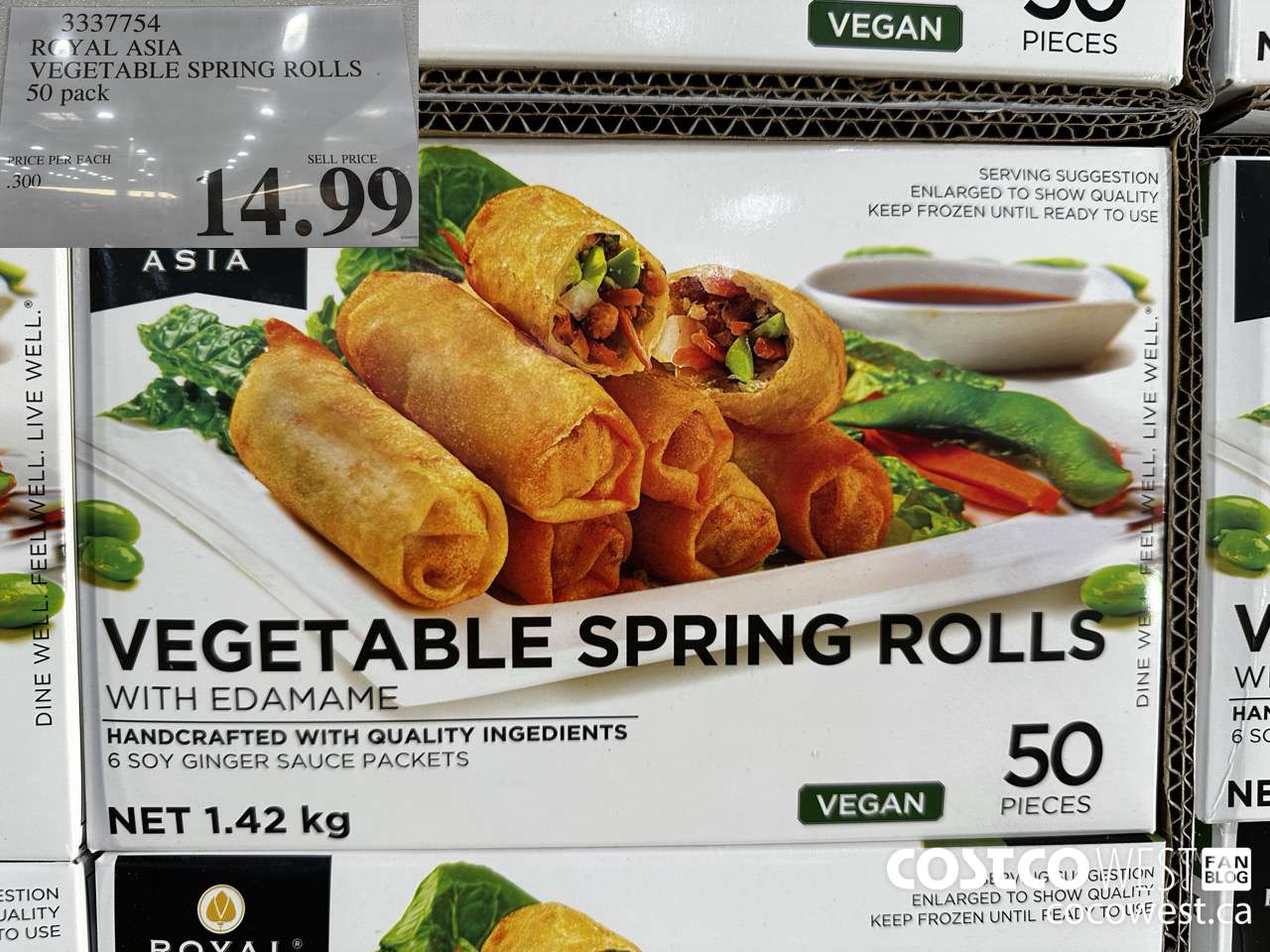 3337754 ROYAL ASIA VEGETABLE SPRING ROLLS 50 PACK $14.99